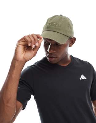 adidas Training dad cap in olive green - view 1