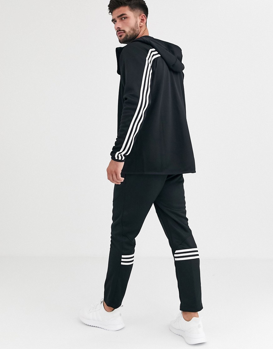 Adidas Training daily stripe pants in black