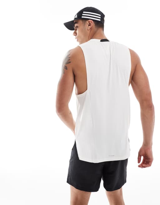 adidas Training - Débardeur de sport - Blanc, 3 de 4
