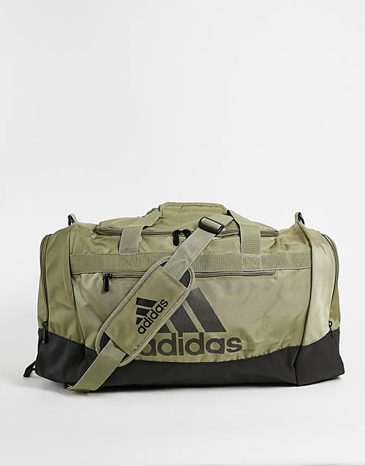 adidas Training Defender IV medium duffel bag in green | ASOS