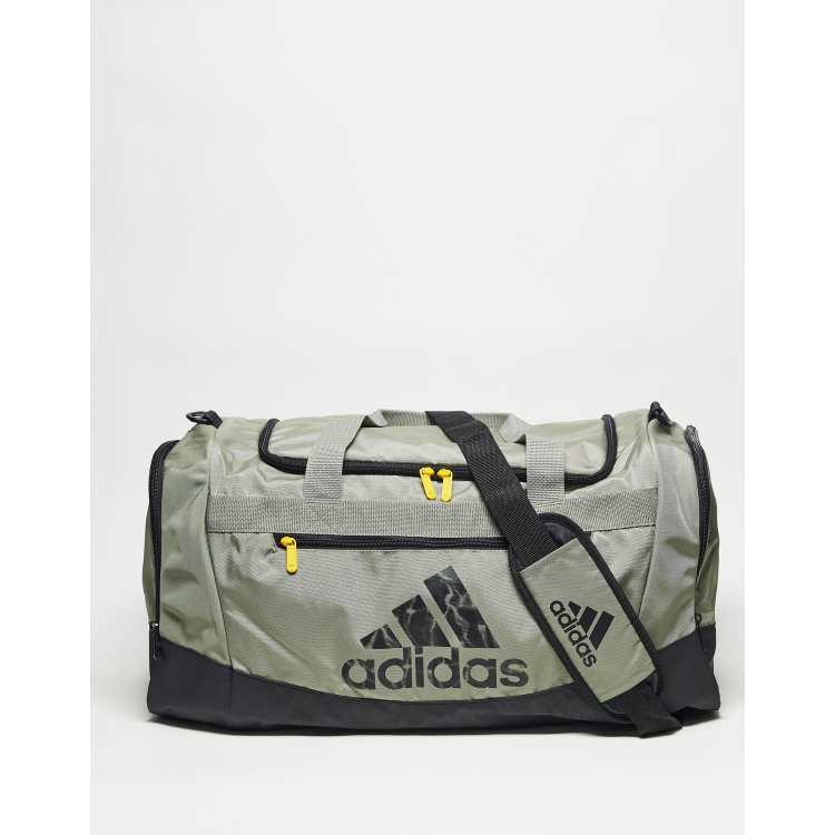 adidas Training Defender medium duffle in gray | ASOS