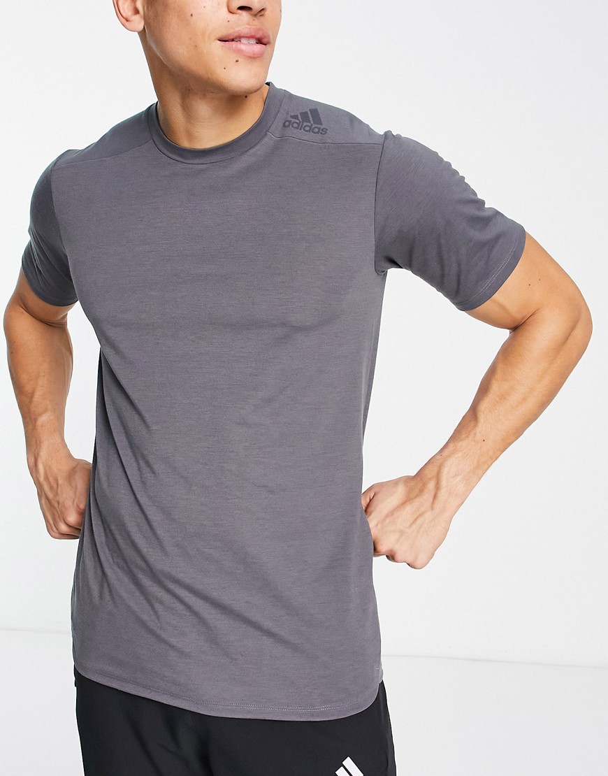 adidas Training Design 4 Training t-shirt in grey