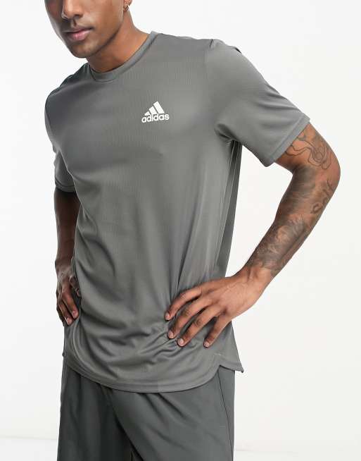 Gray adidas cheap t shirt