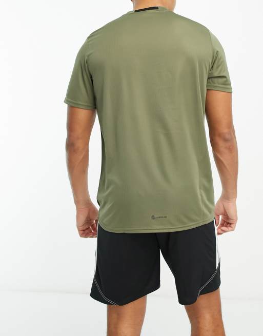 adidas Training Design for Movement t shirt in olive