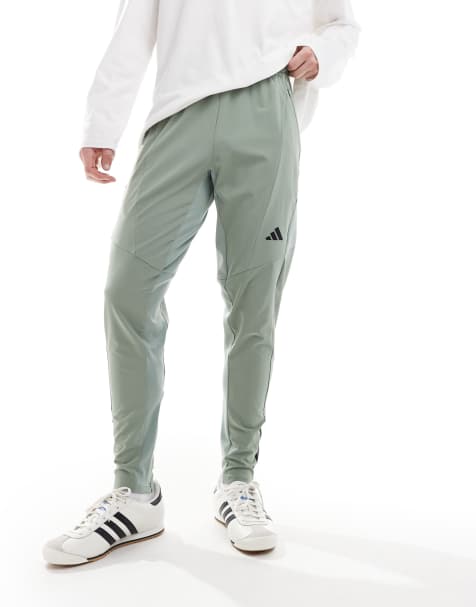 adidas Training – Designed for Training – Hybrid-Hose in Silbergrün - view 1