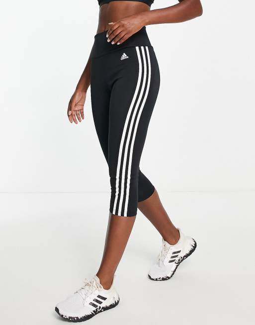 adidas Training Designed To Move Stripe high waisted 3/4 length