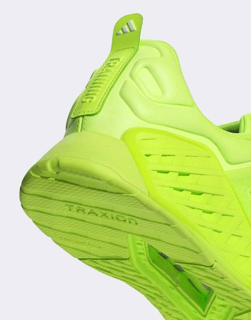 adidas Training Dropset 3 strength training shoes in lucid lemon, 2 of 4