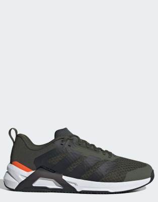 adidas Training Dropset control trainer in night cargo / core black / imp