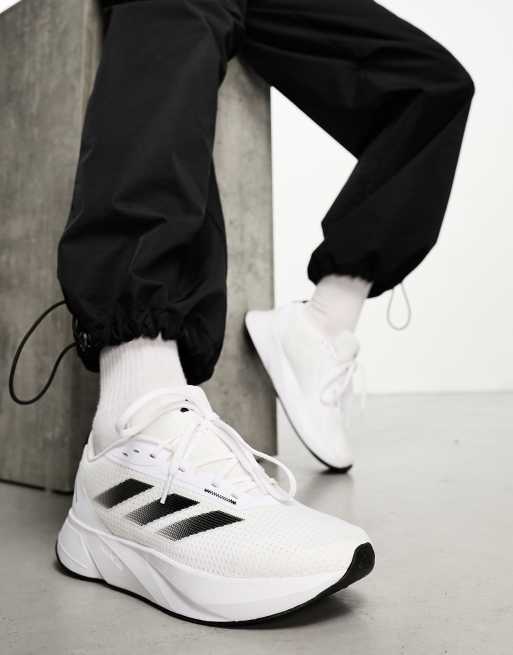 Womens black clearance white adidas shoes