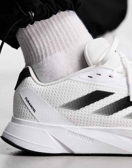 adidas Training Duramo sneakers in white and black