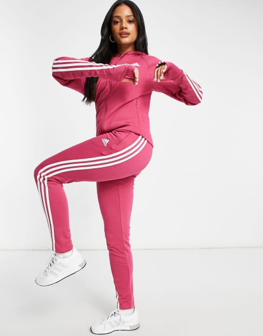 Rose gold adidas on sale tracksuit