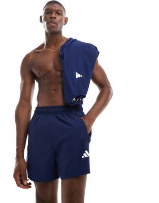 adidas performance adidas Training Essential 5 inch woven shorts in navy