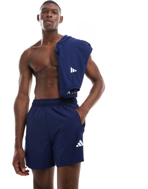 adidas Training Essential – Granatowe szorty z tkaniny o długości 5 cali - view 1