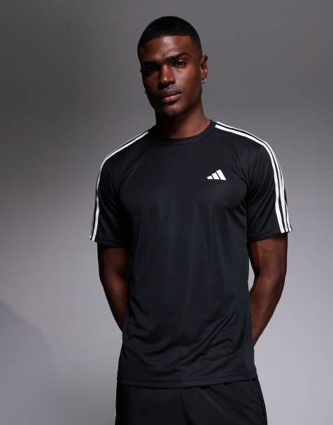 adidas Training - Essential - T-shirt à 3 bandes - Noir - view 1