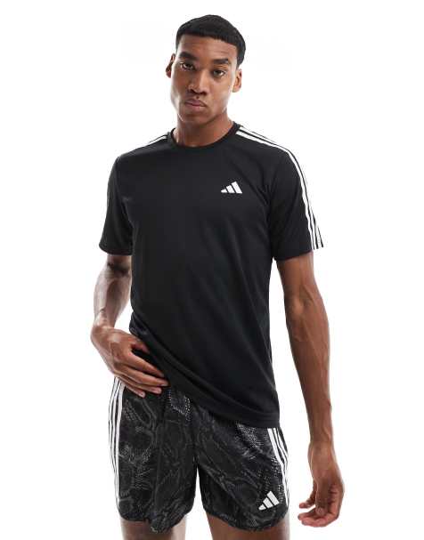 adidas Training - Essential - T-shirt à 3 bandes - Noir - view 1