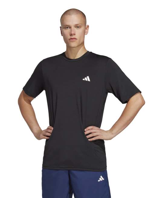 adidas - Training Essential - T-shirt in gemêleerd zwart