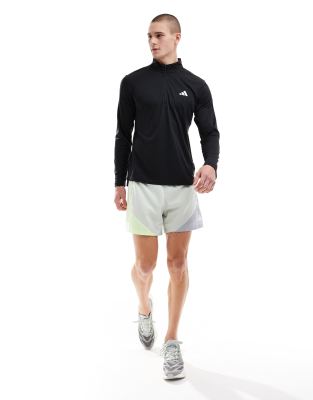 adidas Training Essentials 1/4-Zip Long Sleeve T-shirt in