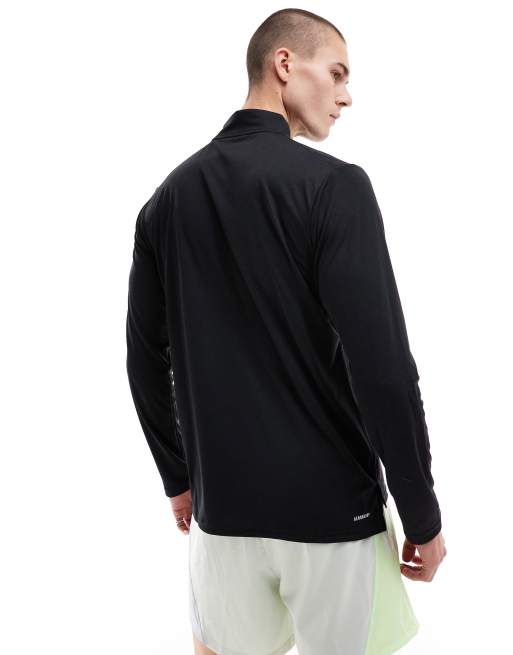 adidas Training Essentials 1/4-Zip Long Sleeve T-shirt in