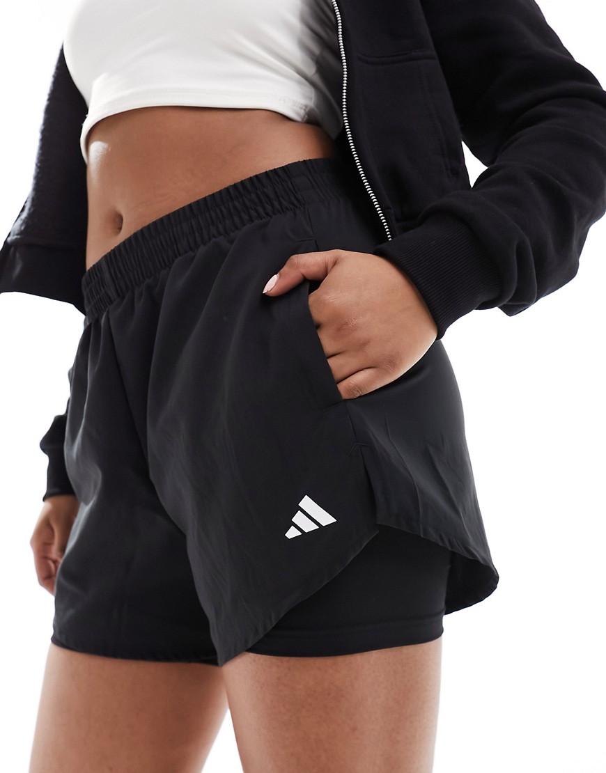 adidas Training Essentials 2 in 1 shorts in black