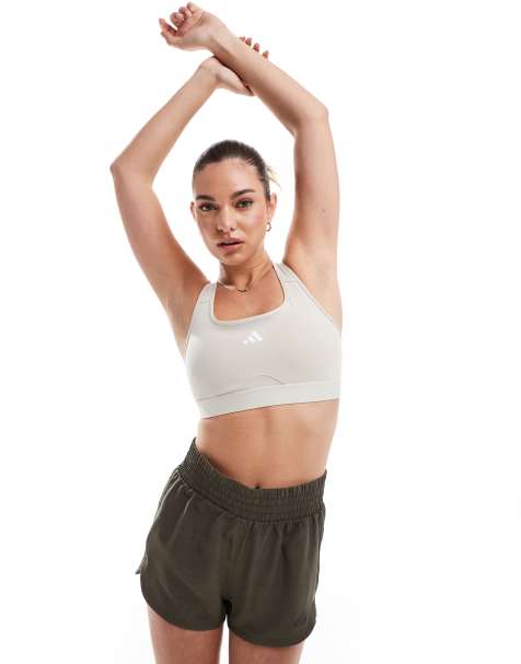 adidas Training - Essentials - Brassière de sport - Taupe - view 1