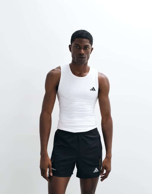 adidas Training Essentials canotta a coste bianca, 4 di 5
