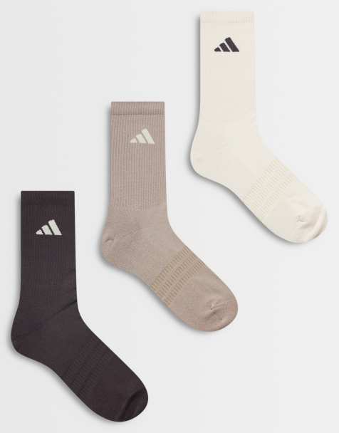 adidas Training Essentials crewsokker i brune nuancer pakke med 3 - view 1