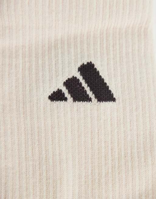 adidas Training Essentials crewsokker i brune nuancer pakke med 3, 3 af 3