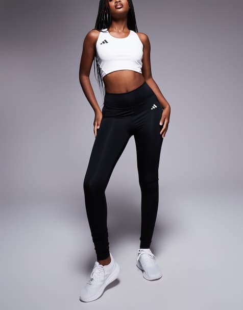 adidas Training Essentials leggings with phone pocket in black