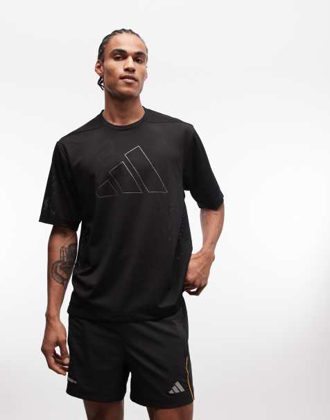 adidas Training – Essentials – Czarny siateczkowy T-shirt - view 1