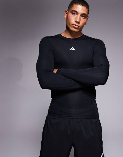 adidas Training Essentials long sleeve top in black