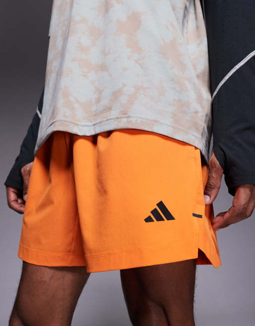 adidas Training Essentials D4T shorts in orange, 4 of 5