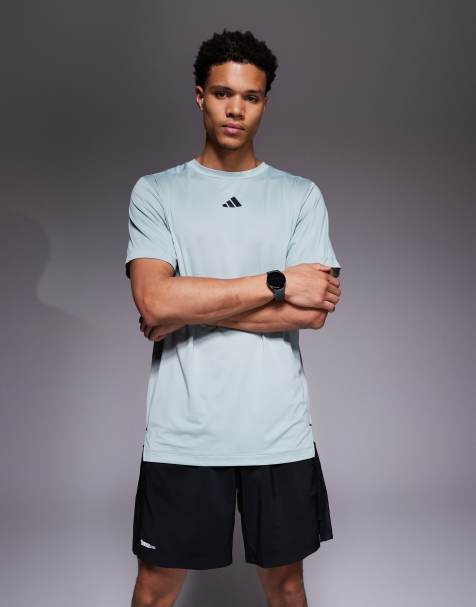 adidas Training – Essentials D4T – Szałwiowy T-shirt - view 1