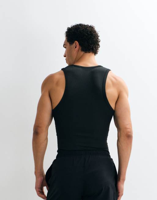 adidas Training Essentials geripptes Trägertop in Schwarz, 3 von 5