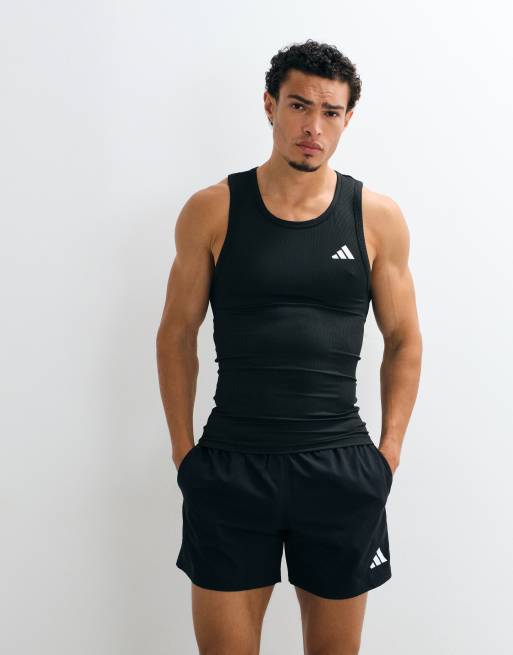 adidas Training Essentials geripptes Trägertop in Schwarz, 5 von 5