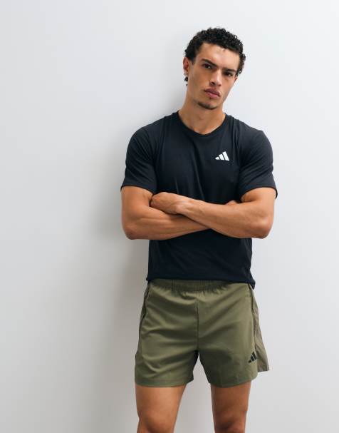 adidas Training Essentials gewebte Shorts in Khaki-Braun - view 1