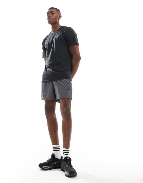 adidas - Training Essentials - Grå vævede shorts på 5 tommer - view 1