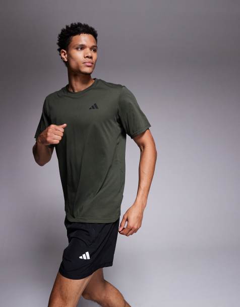 adidas – Training Essentials – Kakifärgad t-shirt - view 1