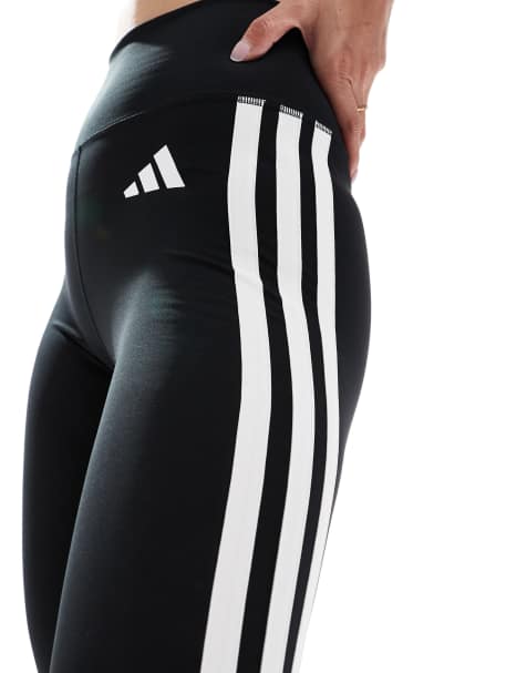 adidas - Training Essentials - Leggings lunghezza integrale neri con 3 strisce - view 1