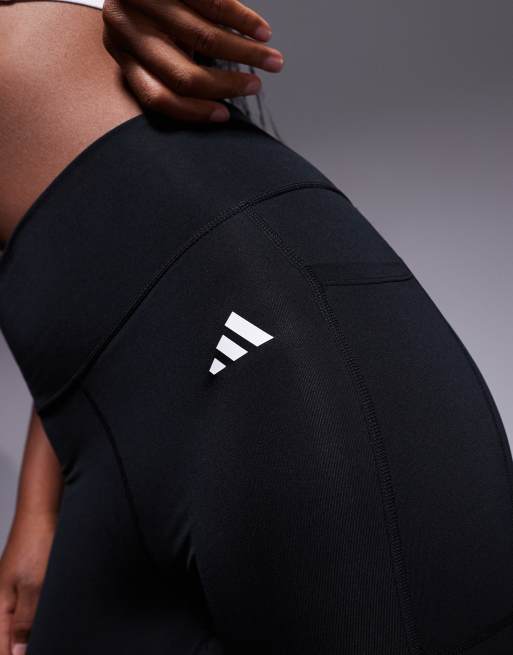 adidas Training Essentials leggings with phone pocket in black, 3 of 5