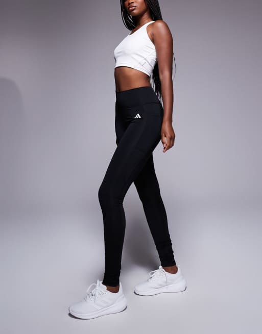 adidas Training Essentials leggings with phone pocket in black, 4 of 5