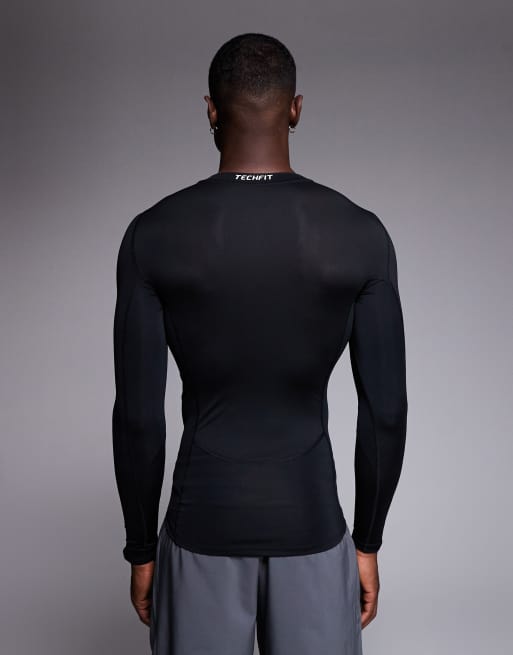 adidas Training Essentials long sleeve top in black, 3 of 5