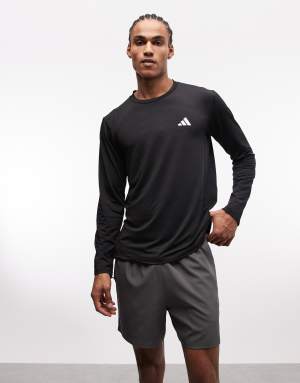 adidas Training Essentials long sleeve top in black