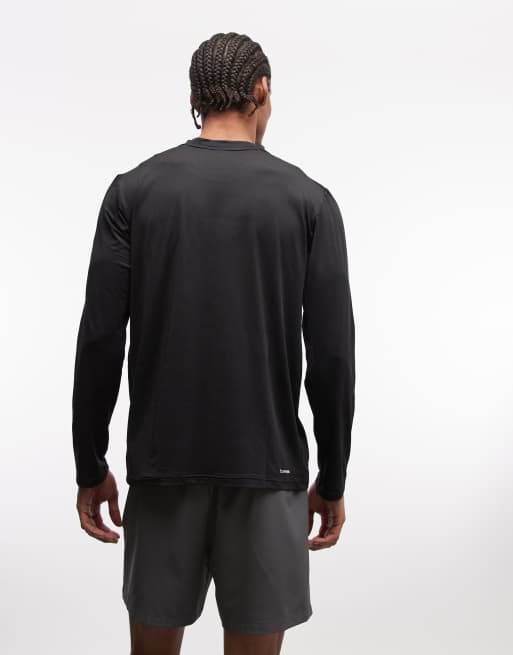 adidas Training Essentials long sleeve top in black, 3 of 5
