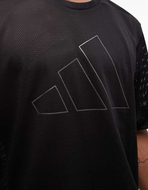 adidas Training essentials mesh t-shirt in black, 5 of 5