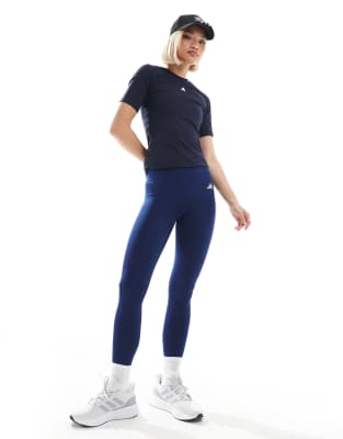 adidas Training - Essentials Optime - Leggings in regulärer Länge in Marineblau