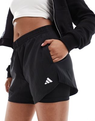 adidas Training Essentials 2 in 1 shorts in black - ASOS Price Checker
