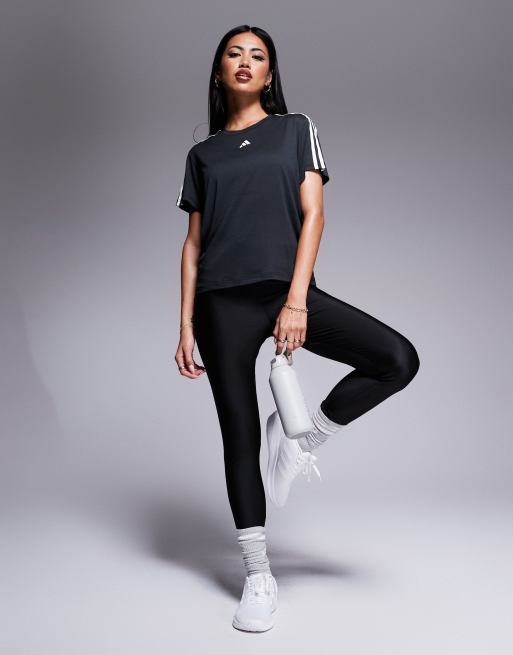 adidas Training - Essentials - Sort T-shirt med 3 striber, 3 af 4