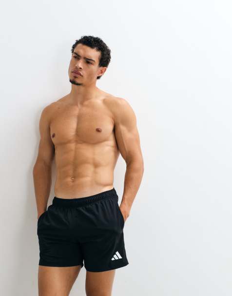 adidas Training - Essentials - Sorte badeshorts med 3 striber - view 1