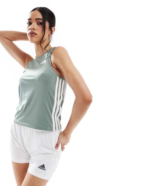 adidas Training Essentials – Srebrnozielony podkoszulek - view 1