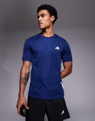 Adidas Homme Bleu Maillot Essentials Base 3-Stripes - Image 2